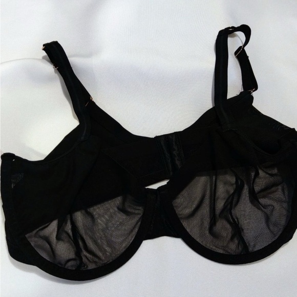 Auden 40 C Unlined Demi Coverage Mesh Underwire Bra - Picture 2 of 3